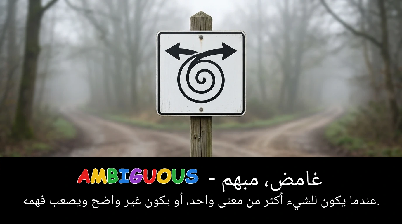 Arabic Illustration for ambiguous